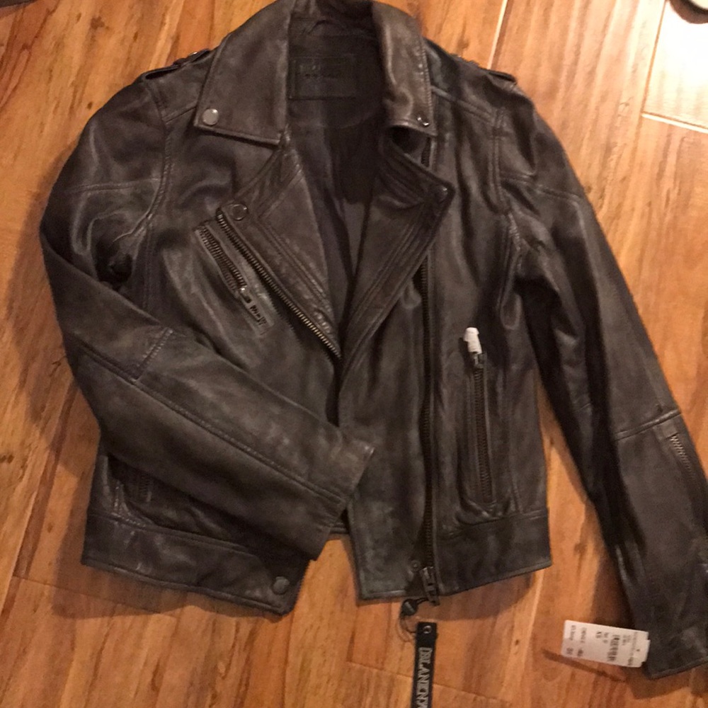 Blank NYC distressed leather jacket